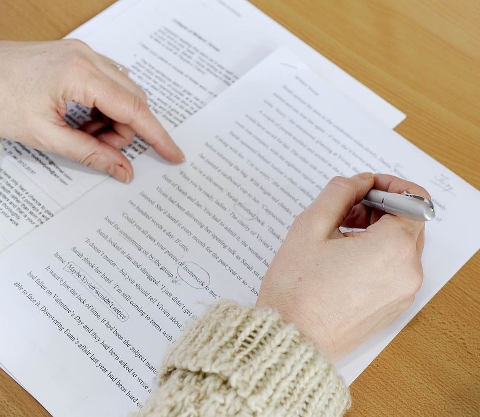 Woman Editing Story