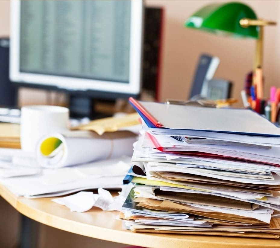 Pens, stapler, coffee mug, lamp, computer--what else is on your desk?
